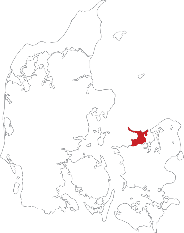 Her ligger Odsherred | Danmarkskort